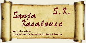 Sanja Kasalović vizit kartica